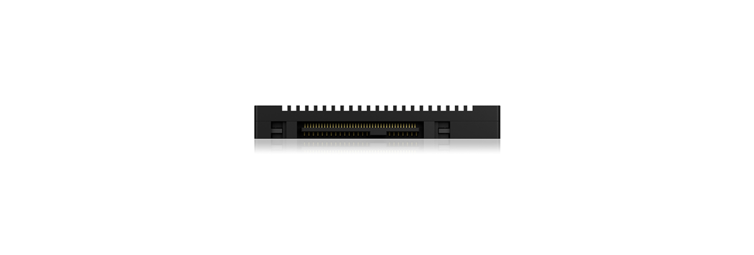 ICY BOX M.2 auf U.2 Adapter im 2,5 Zoll Format für M.2 NVMe SSD, PCIe 4.0 x4 Standard, Kühlrippen, Aluminium, Schwarz, 60778