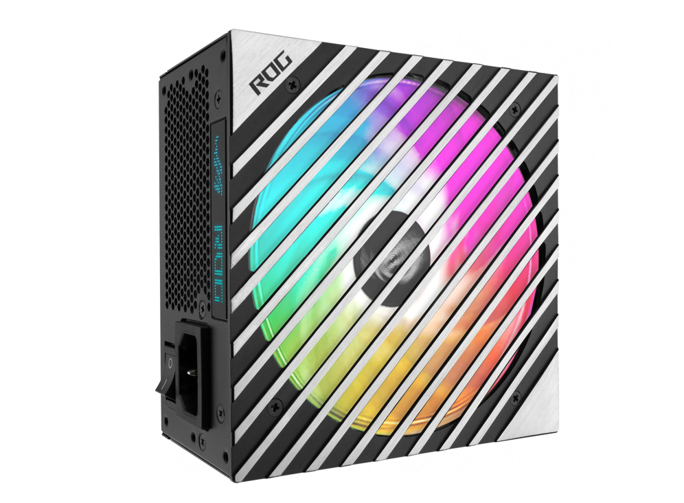 ASUS ROG Loki SFX-L 850W Platinum Netzteil, 80 PLUS Platinum, vollmodular, 120 mm ARGB-Lüfter, 24-pin ATX, Schwarz/Silber