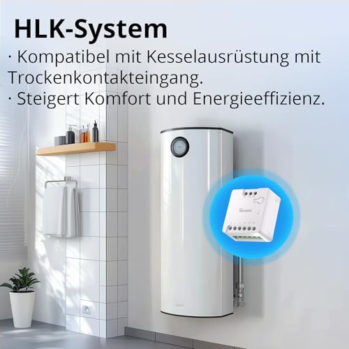 Sonoff MINI-D Smart Switch Trockenkontakt, 2,4 GHz WLAN, Matter-kompatibel, 8W Ausgang, 12–48V DC & 110–240V AC, für Garagentore & Zugangssysteme