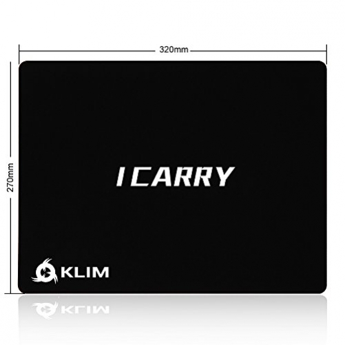 KLIM I Carry Hochwertiges Soft Mauspad für PC & Gaming 320x270x3mm schwarz, weiß