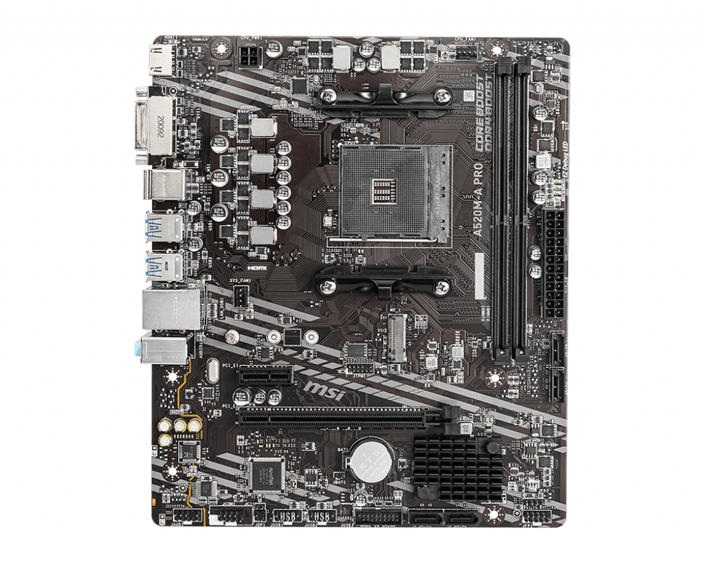 MSI A520M-A PRO Motherboard AMD A520 Socket AM4 micro ATX