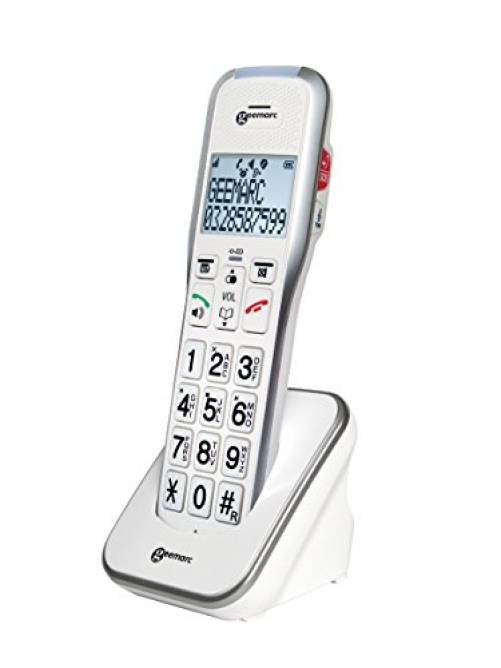 GEEMARC AmpliDECT 595 DUO : 2 schnurlose verstärkte 50 dB Schwerhörigentelefone Fototasten Deutsche