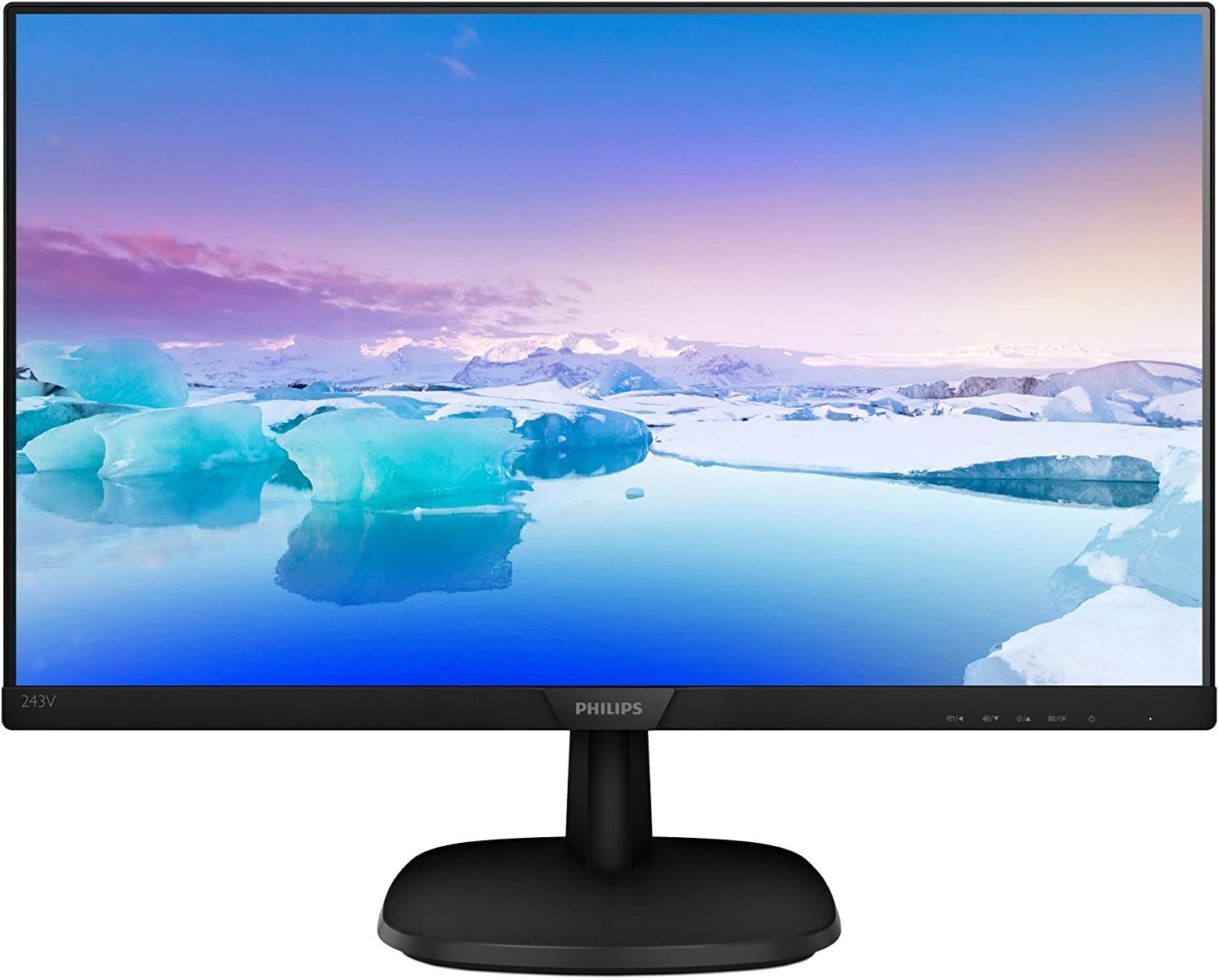 Philips 243V7QDSB 24 inch FHD Monitor 75Hz 4ms IPS Flicker free Narrow border 1920x1080 250 cd/m² VGA/HDMI/DVI