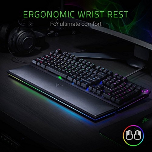 Razer Huntsman Elite Gaming Keyboard Opto-Mechanical Purple Switches UK Layout QWERTY