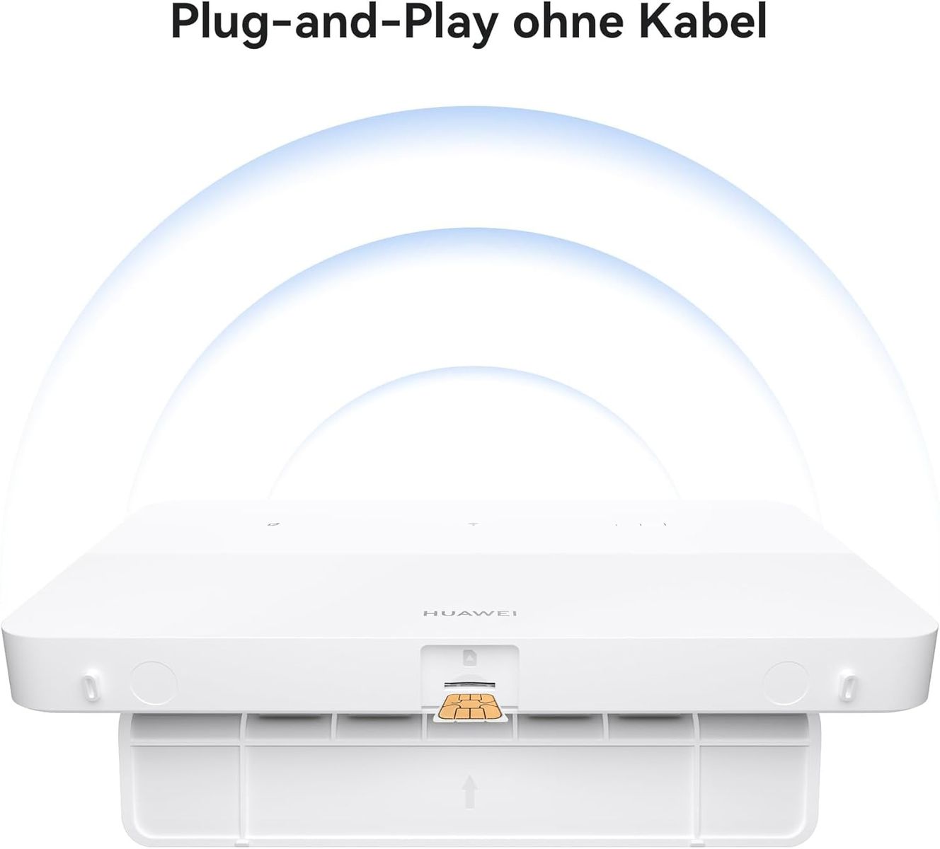 HUAWEI B636-336 4G CPE 5 Mobilfunk-Router, LTE CAT7, Wi‑Fi 6 (AX3000), bis 400 Mbit/s, Nano‑SIM, bis 128 Geräte, EU, Weiß