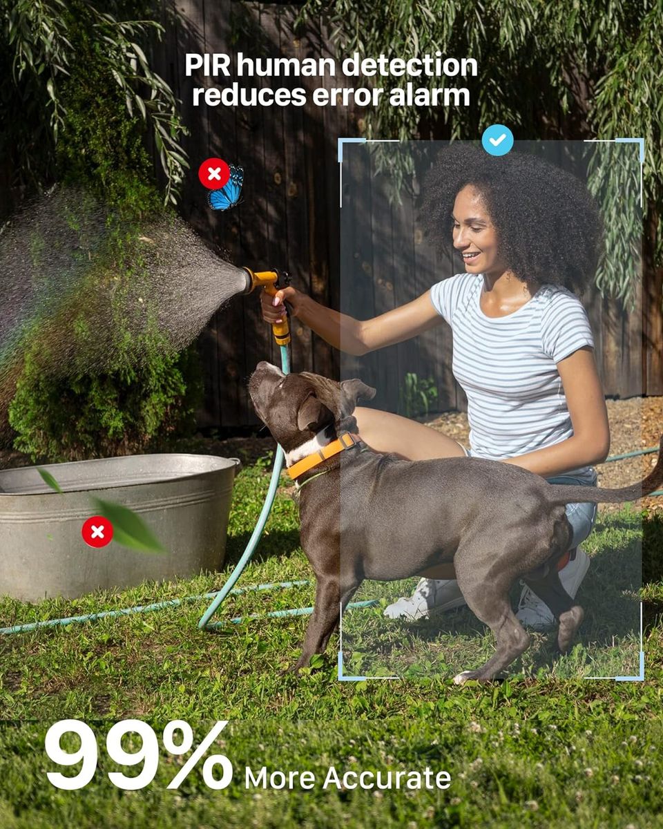 IHOXTX Überwachungskamera Aussen Akku Solar: Kamera Überwachung Aussen WLAN mit Bunte Nachtsicht - PIR Bewegungserkennung - 2-Wege-Audio - IP66 wasserdicht - Ganzjähriger ununterbrochener Schutz Schwarz