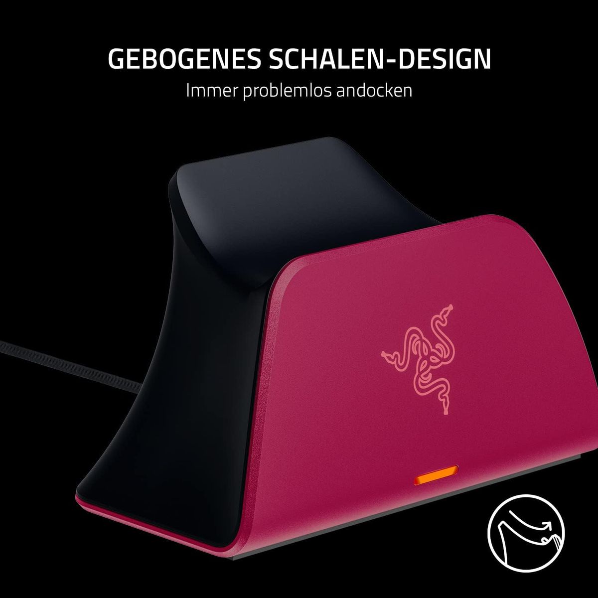 Razer Schnellladestation - Schnellladestation für PS5 Wireless-Controller (Schnellladung , Gebogenes Schalen-Design Einhändige Bedienung, Aufladen per USB) Blau Universal Quick Charging Stand for PlayStation 5 Blau