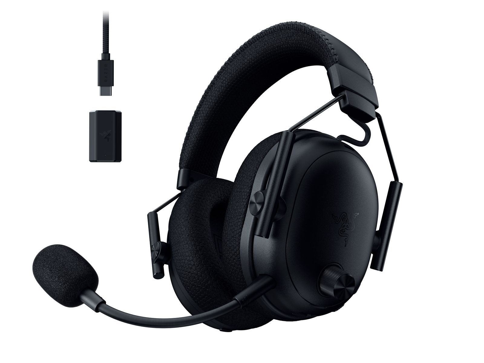 Razer BlackShark V3 Pro Gaming Headset Kabellos & Verkabelt, ANC, USB Typ-C, Bluetooth, 3,5 mm, RF, 70 Std. Akku, Schwarz