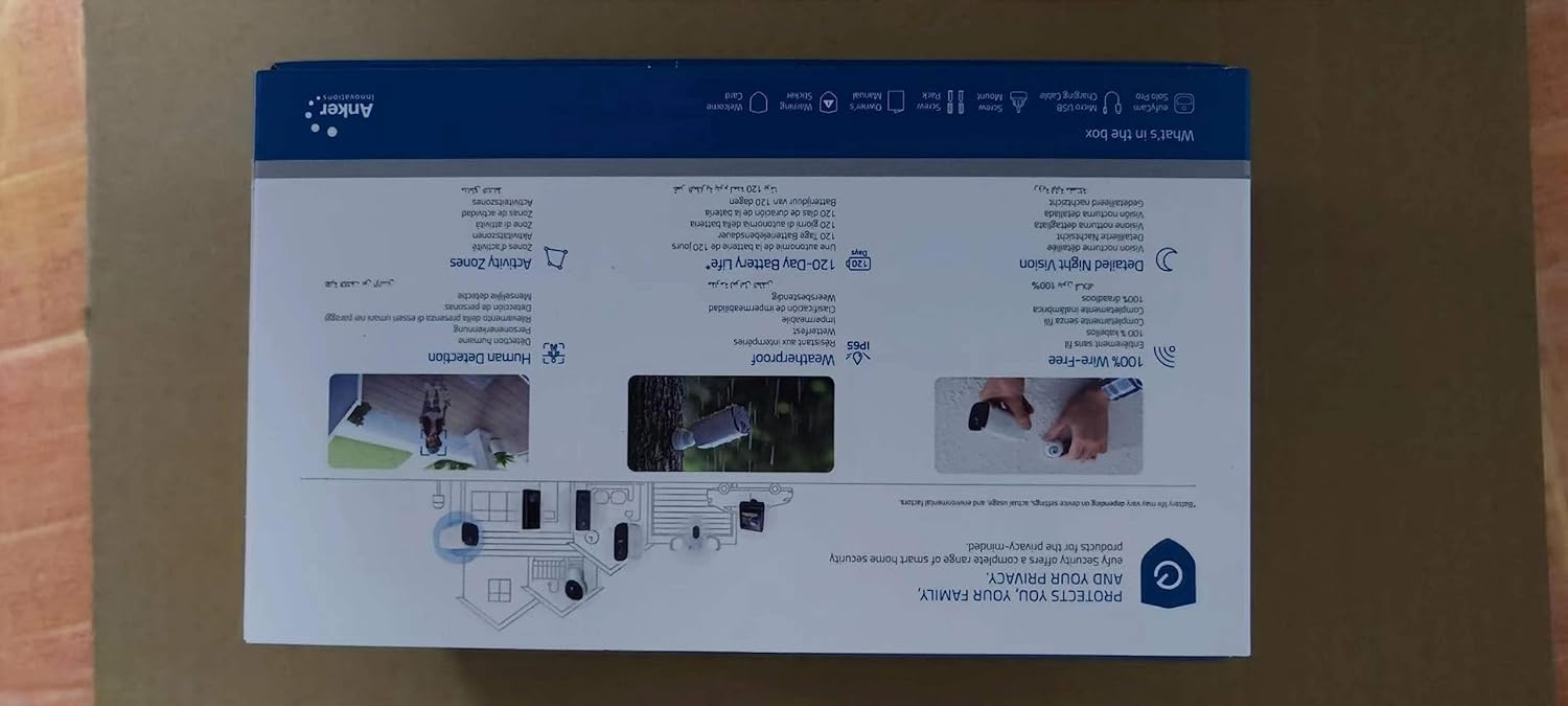 eufy security SoloCam E40, Sicherheitskamera für Draußen, WLAN, kabellos, Personenerkennung KI, Beidseitige Audiofunktion, 2K-Auflösung, 90 dB Alarm, wetterfest, gebührenfrei