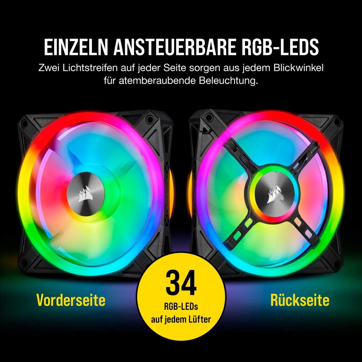 Corsair CO-9050098-WW Computer Cooling Component Computer Case Fan 12 cm Black, Gray