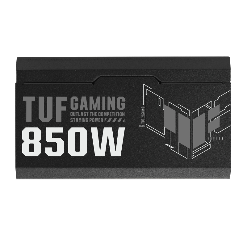 ASUS 90YE00S2-B0NA00 TUF Gaming 850W Gold Netzteil, Vollständig modular, 80 PLUS Gold, 24-pin ATX, ATX 3.1, 13,5 cm Lüfter, Schwarz