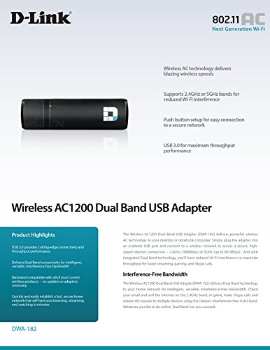 D-LINK Wireless AC Dualband USB Adapter
