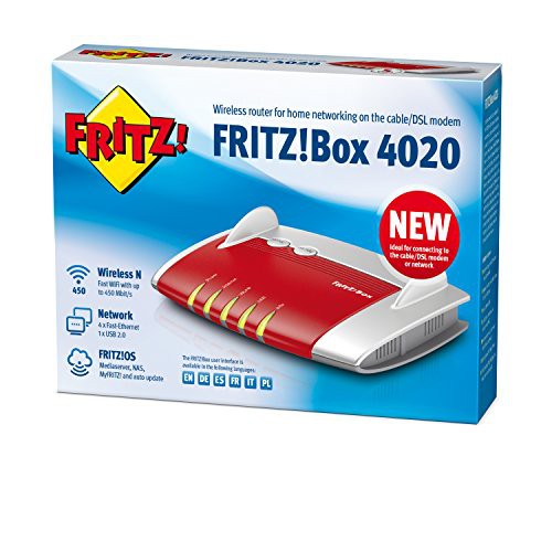 AVM FRITZ!Box 4020 WLAN Router International Wi-Fi 4 2,4 GHz