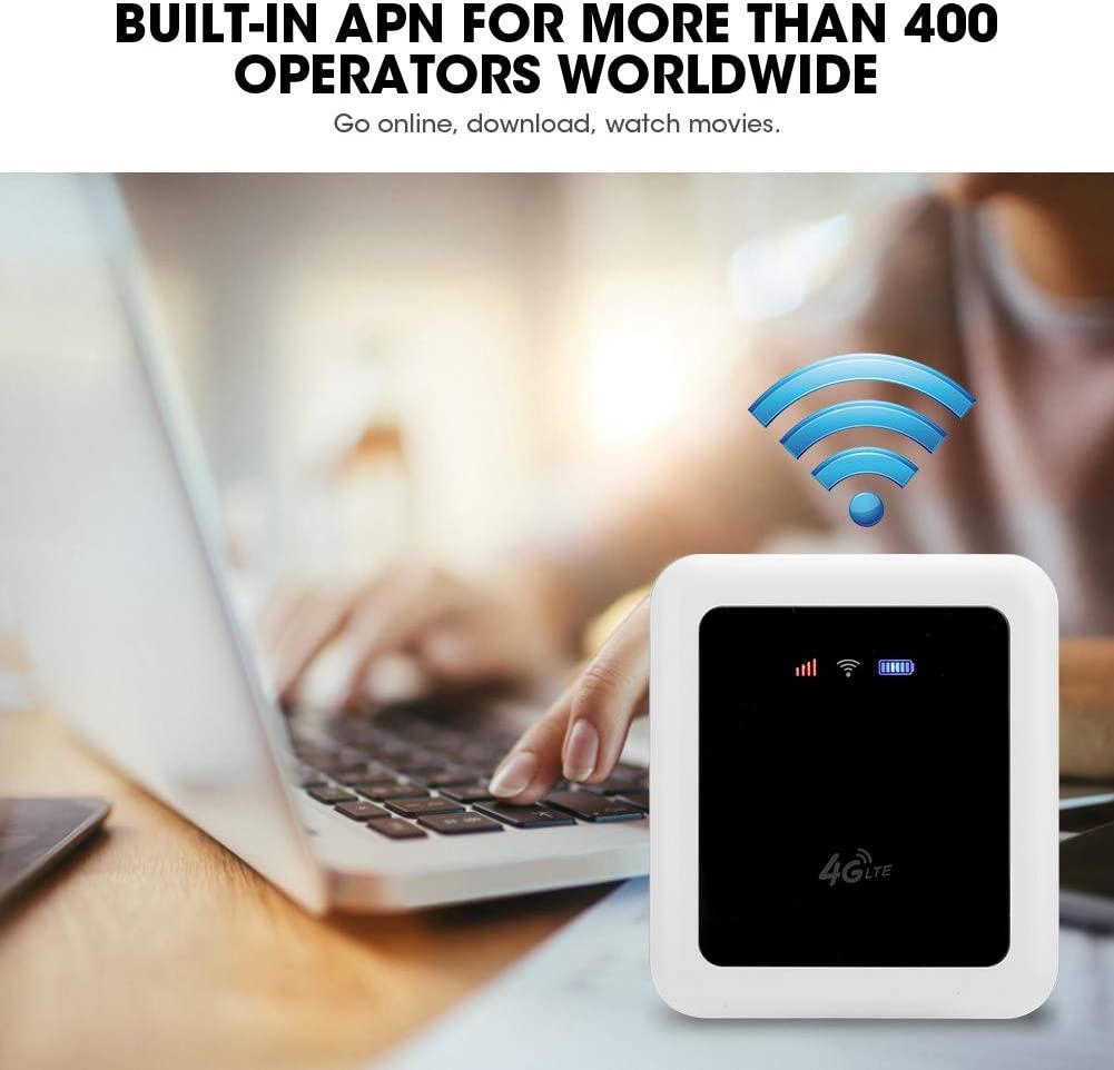 Lazmin Wireless 4G LTE Mobile Router, 150Mbps Hotspot Modem Stick Wireless Network Card Pocket Portable 4G/3G Router
