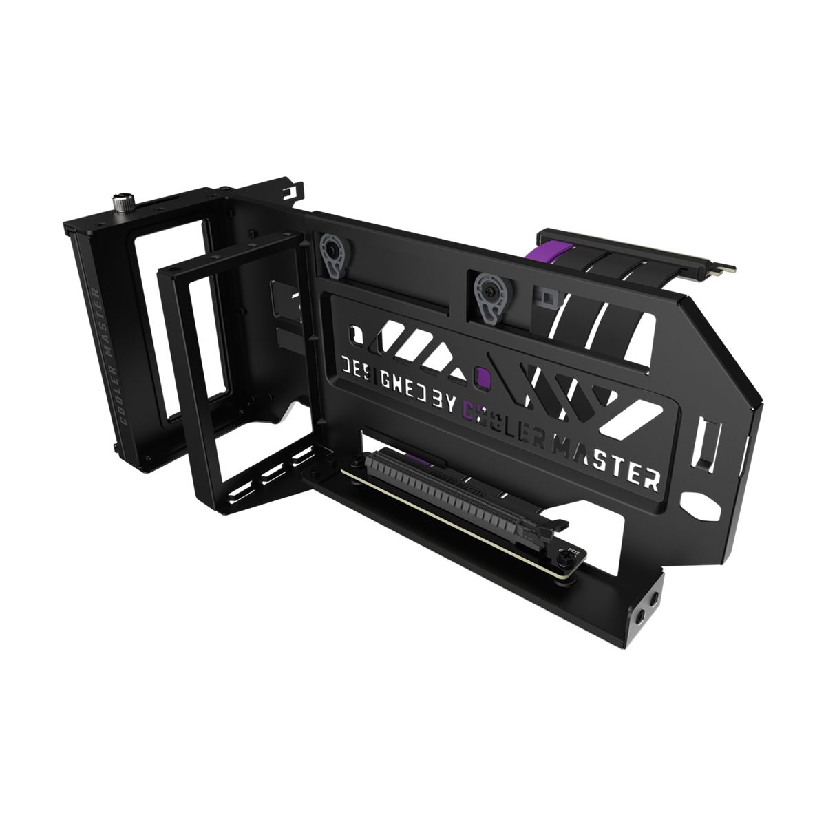 Cooler Master MCA-U000R-KFVK03 Gaming Grafikkartenhalter, Universal, 1x, PCIe 4.0, Schwarz/Grau, 12 V