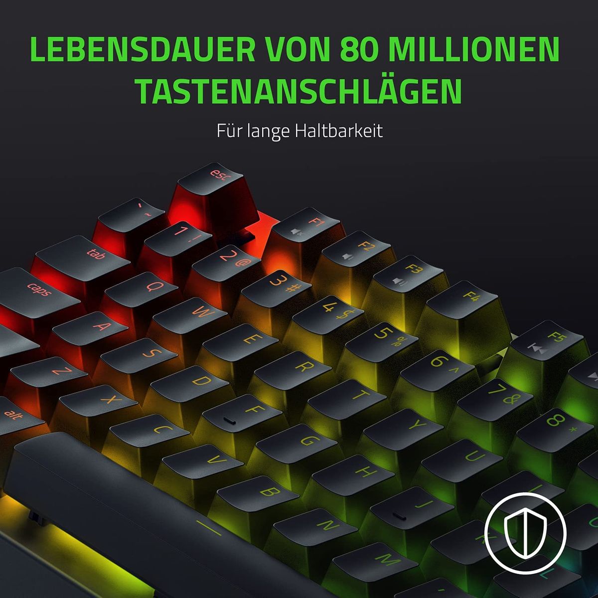 Razer BlackWidow V3 TKL Gaming Keyboard Green Switches Chroma RGB DEU Layout QWERTZ