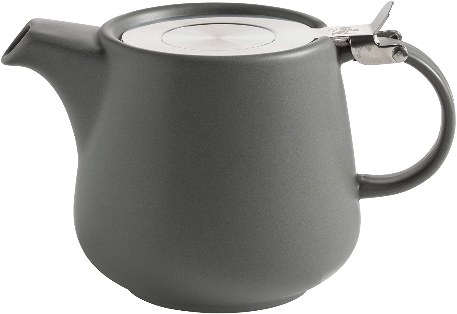 Maxwell & Williams Tint Teapot Dark Grey Ceramic Includes Tea Strainer 600 ml