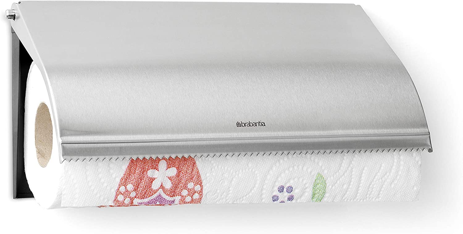 Brabantia Wall Mounted Kitchen Roll Holder - Matt Steel