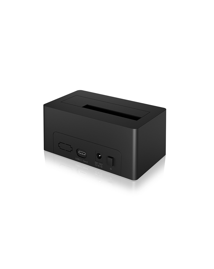 ICY BOX USB-C 3.1 Festplatten DockingStation für 2,5 Zoll und 3,5 Zoll HDD und SDD, USB 3.1 (Gen 2) Type-C Anschluss, schwarz