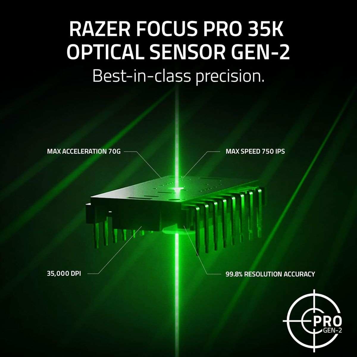 Razer Viper V3 Pro Gaming-Maus Kabellos RF & USB-C Rechts Optisch 35000 DPI HyperSpeed 8000 Hz Focus Pro 35K Akku 95 Std Schwarz