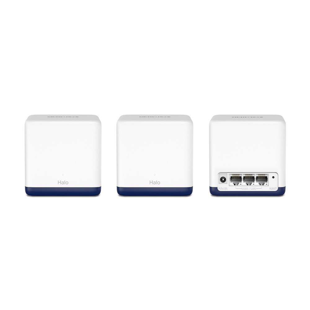 Mercusys Halo H50G AC1900 Wi-Fi Mesh System Dual Band WLAN Router & Repeater 1900 mbit/s up to 550m² MU-MIMO White 3er Pack v1.0