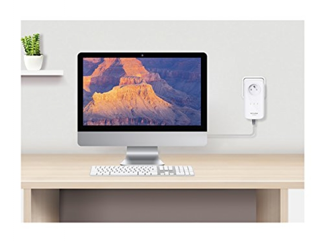 TP-Link AV1200 Powerline Netzwerkadapter Kit Steckdose TL-PA8035PKit  energiesparend Plug&Play AV2