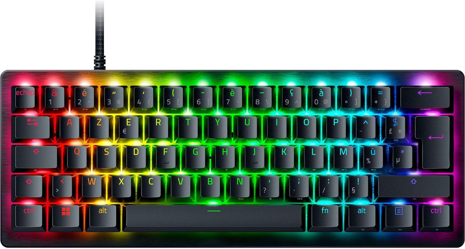 Razer Huntsman V3 Pro Mini (Analoge Schalter) - 60% Optische Gamer-Tastatur (Einstellbare analoge Schalter von 0.1 bis 4.0mm, Schnellspanner, PBT Doubleshot-Tasten)
