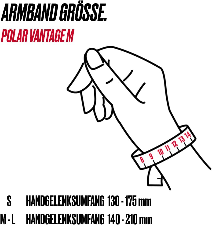 Polar Vantage M – Allround-Multisportuhr mit GPS und optischer Pulsmessung am Handgelenk – Laufen und Multisport-Training – Wasserdicht, leicht und modernste Technologie Vantage M M/L Weiß