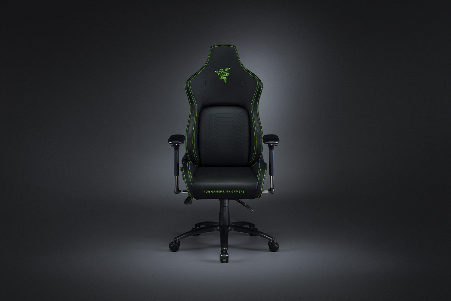 Razer Iskur XL Ergonomic Gaming & Office Chair PVC < 180kg Lumbar Support Headrest Black/Green
