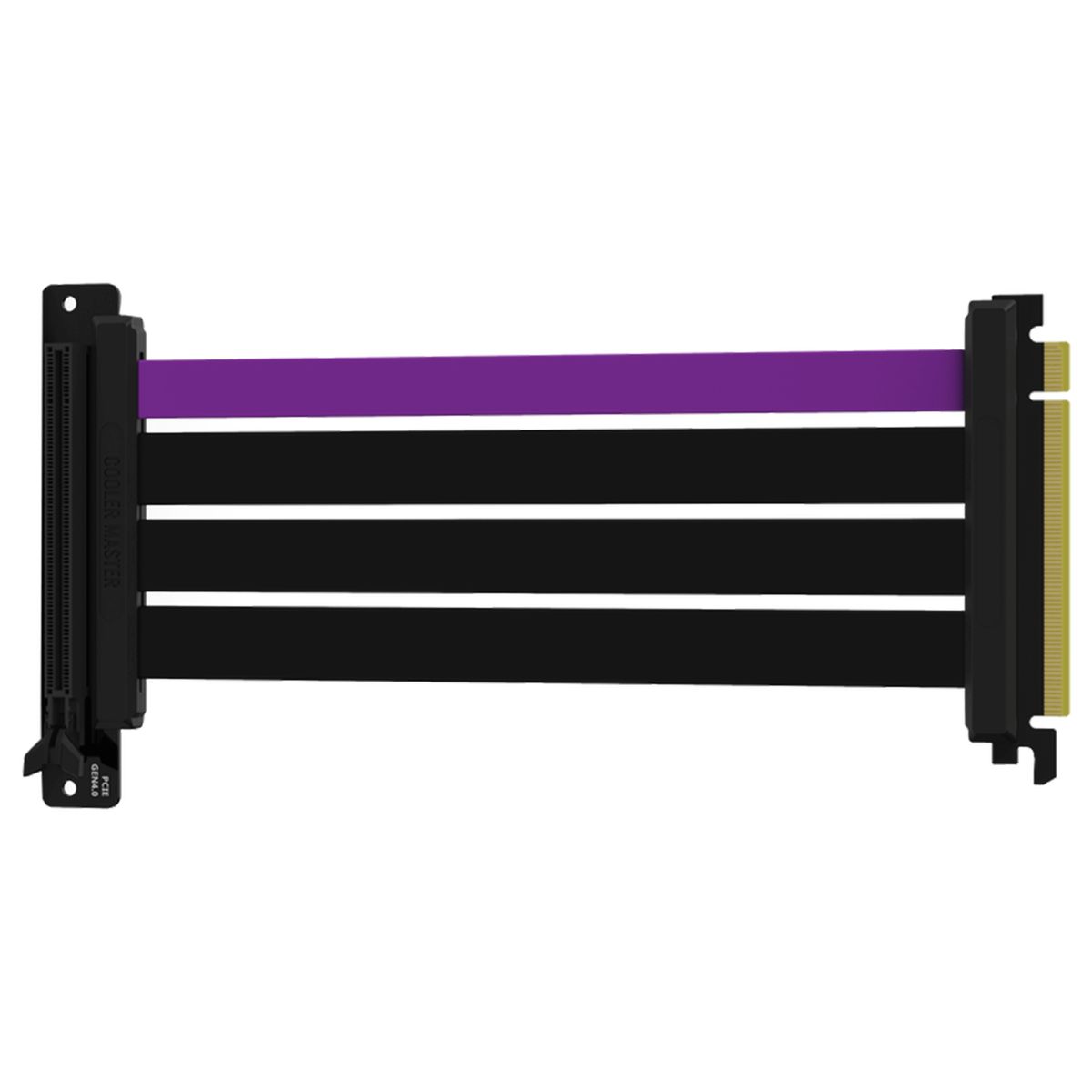 Cooler Master MCA-U000C-KPCI40-200 PCIe 4.0 x16 Riser-Kabel, 0,2 m, PCIe x16 Stecker (m/w), Schwarz/Violett