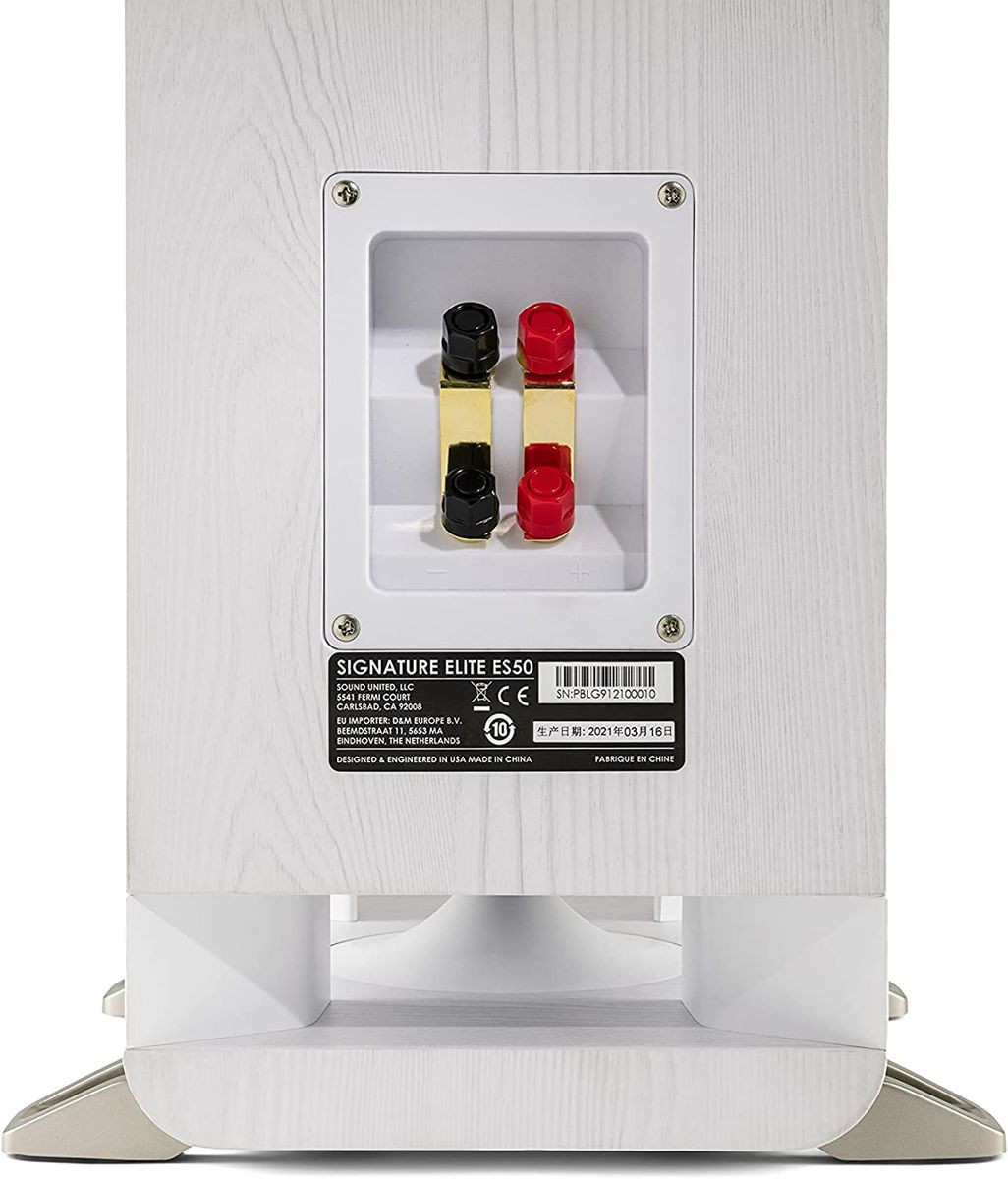 Polk Audio Signature Elite ES50 hochauflösender HiFi Standlautsprecher fürs Heimkino, Hi-Res zertifiziert, kompatibel mit Dolby Atmos und DTS:X 1 Stück, Weiß