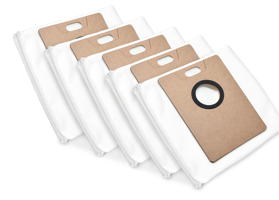 TP-Link Tapo RVA202 Einweg-Staubbeutel für Saugroboter, 5 Stück, Kompatibel mit RV30 Max Plus & RV20 Max Plus, Beige/Weiß