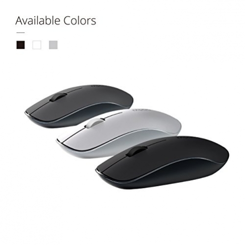 rapoo 3510 Optische 1.000 DPI 2.4GHz Wireless Maus Beidhändig grau/schwarz
