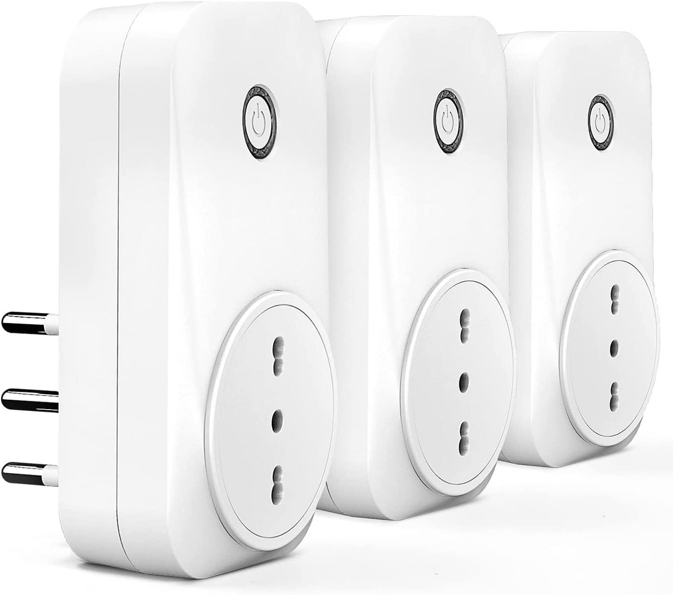 meross Intelligente WLAN-Steckdose, italienische Smart Plug 16 A (Typ L), Energie Monitor, kompatibel mit Alexa, Google Assistant, SmartThings, 3 Stück