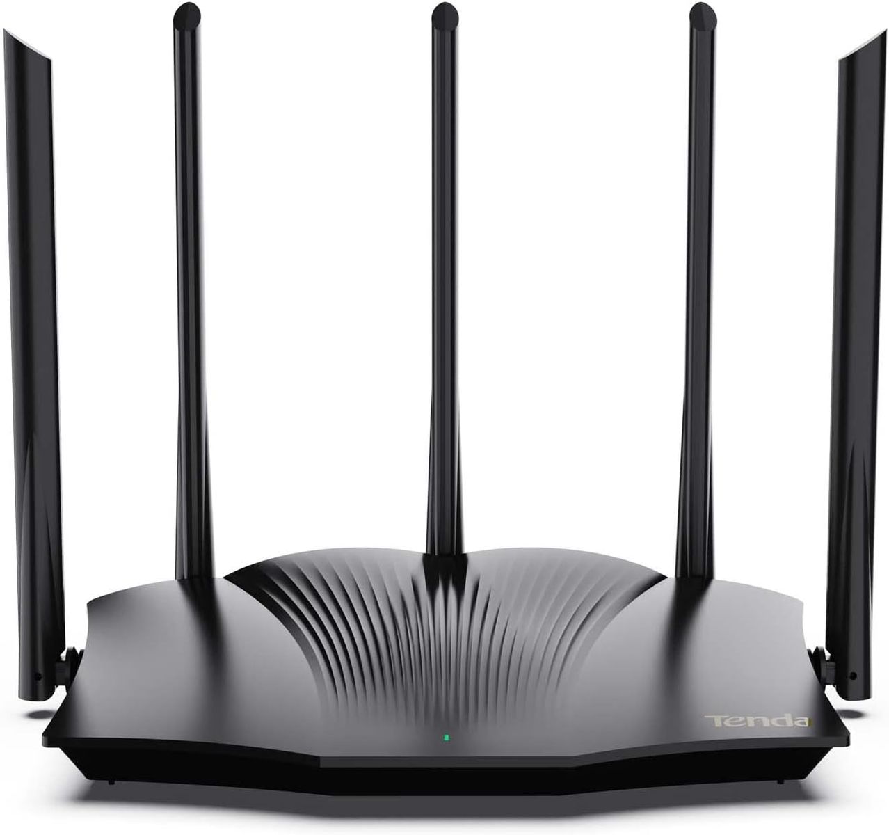 Tenda RX12 Pro Wi-Fi 6 WLAN Router(AX3000 Dualband 5GHz: 2402Mbps+2,4 GHz: 574Mbps)5*6dBi High-Gain-Antennen, Gigabit-LAN/WAN-Port, WPA3, MU-MIMO+OFDMA,WiFi+Mesh, VPN, APP, keine DSL-Funktion, Schwarz RX12 Pro|Wi-Fi 6|AX3000