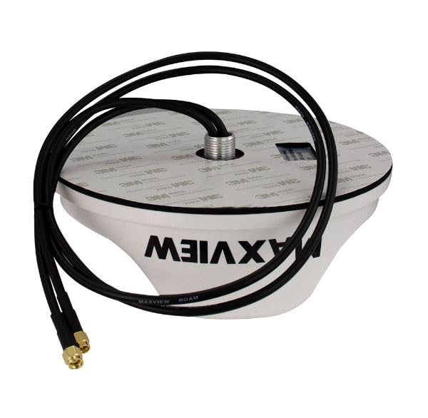 Maxview ANT2 2x2 MIMO 5G/4G Außenantenne, bis 6000 MHz, 8,8 dBi, 2x SMA auf TS9, Dachmontage, Weiß