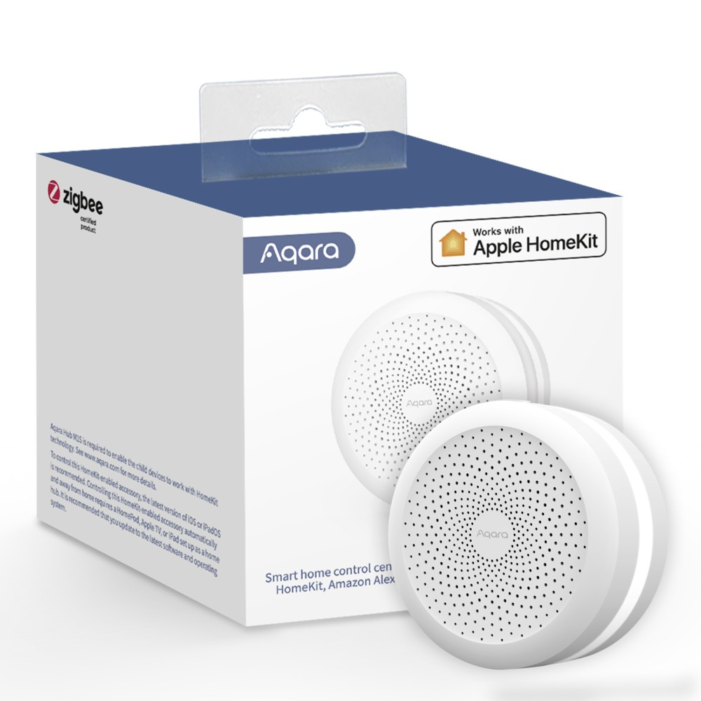 Aqara Smart Home Zentrale M1S für Automatisierung Drahtlose Smart Home-Bridge für Alarmanlage Monitor Fernbedienung Unterstützt Siri Alexa Google Assistant HomeKit IFTTT