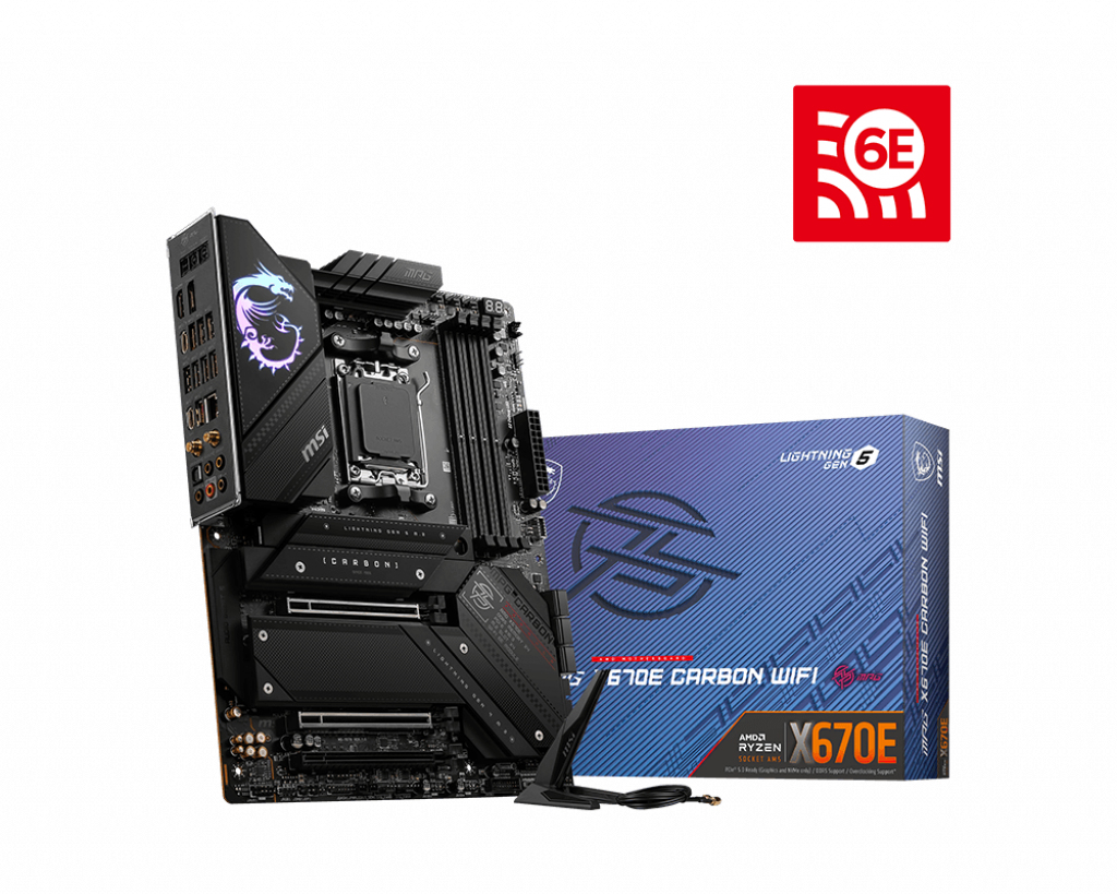 MSI MPG X670E CARBON WIFI Motherboard AMD X670 Buchse AM5 ATX