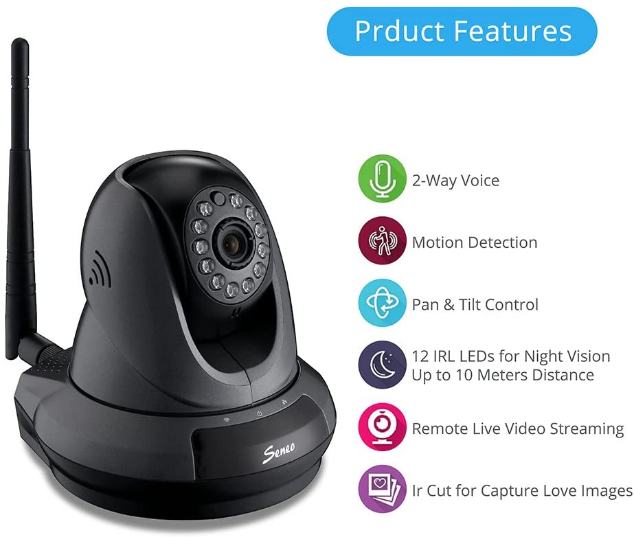 Topelek 10 Meter Night Vision Cloud IP Camera Remote Home Video Monitoring