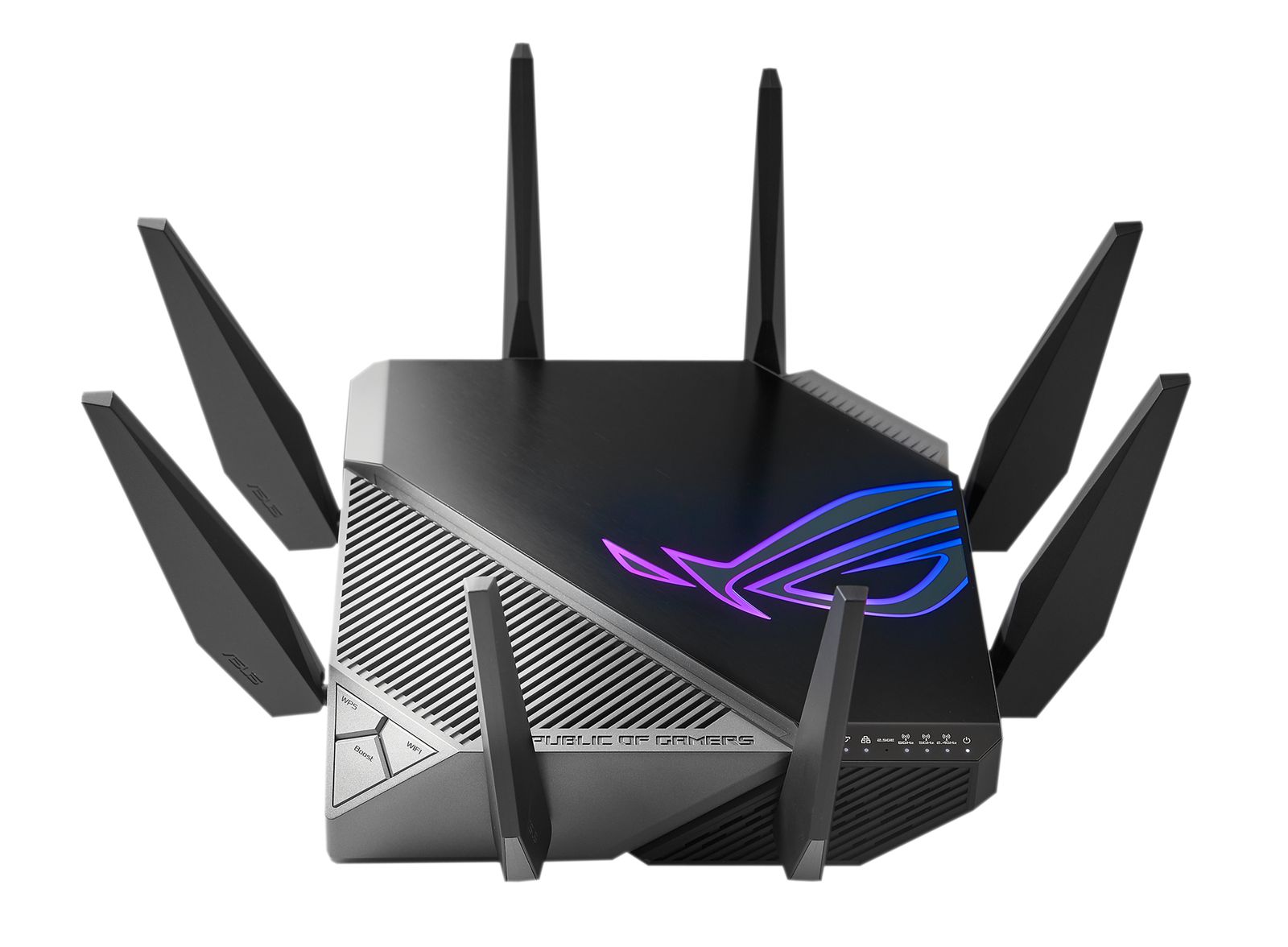 ASUS ROG Rapture GT-AXE11000 Wi-Fi 6E Tri-Band Router, Multi-Gig 2.5G WAN/LAN, 8 Antennen, 1 GB RAM, Schwarz