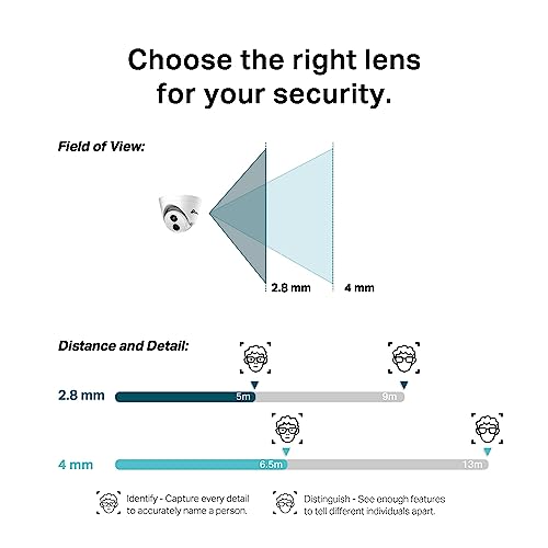 TP-Link VIGI C440I 4MP IR Turret Netzwerkkamera, 2,8mm, PoE, Nachtsicht 30 m, Innen, Weiß
