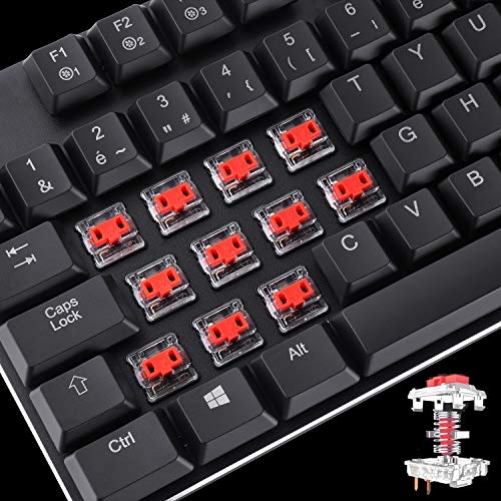KLIM Dash Mechanische Gaming Tastatur Wired mit RGB (FRA Layout - AZERTY)
