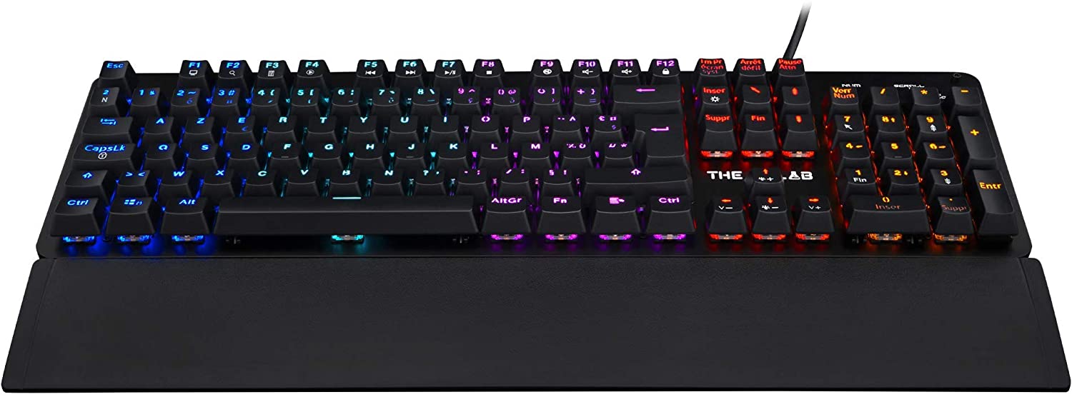 THE G-LAB Carbon-E mechanische Gaming Tastatur Blue Switches schwarz FR-Layout