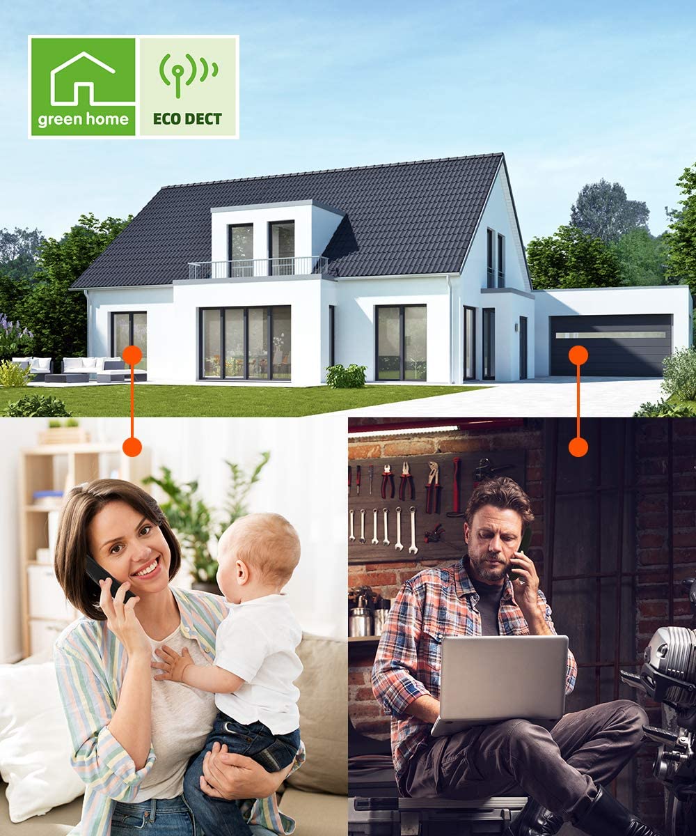 Gigaset Family A Duo Premium schnurloses Telefon Anrufbeantworter 2 Mobilgeräte