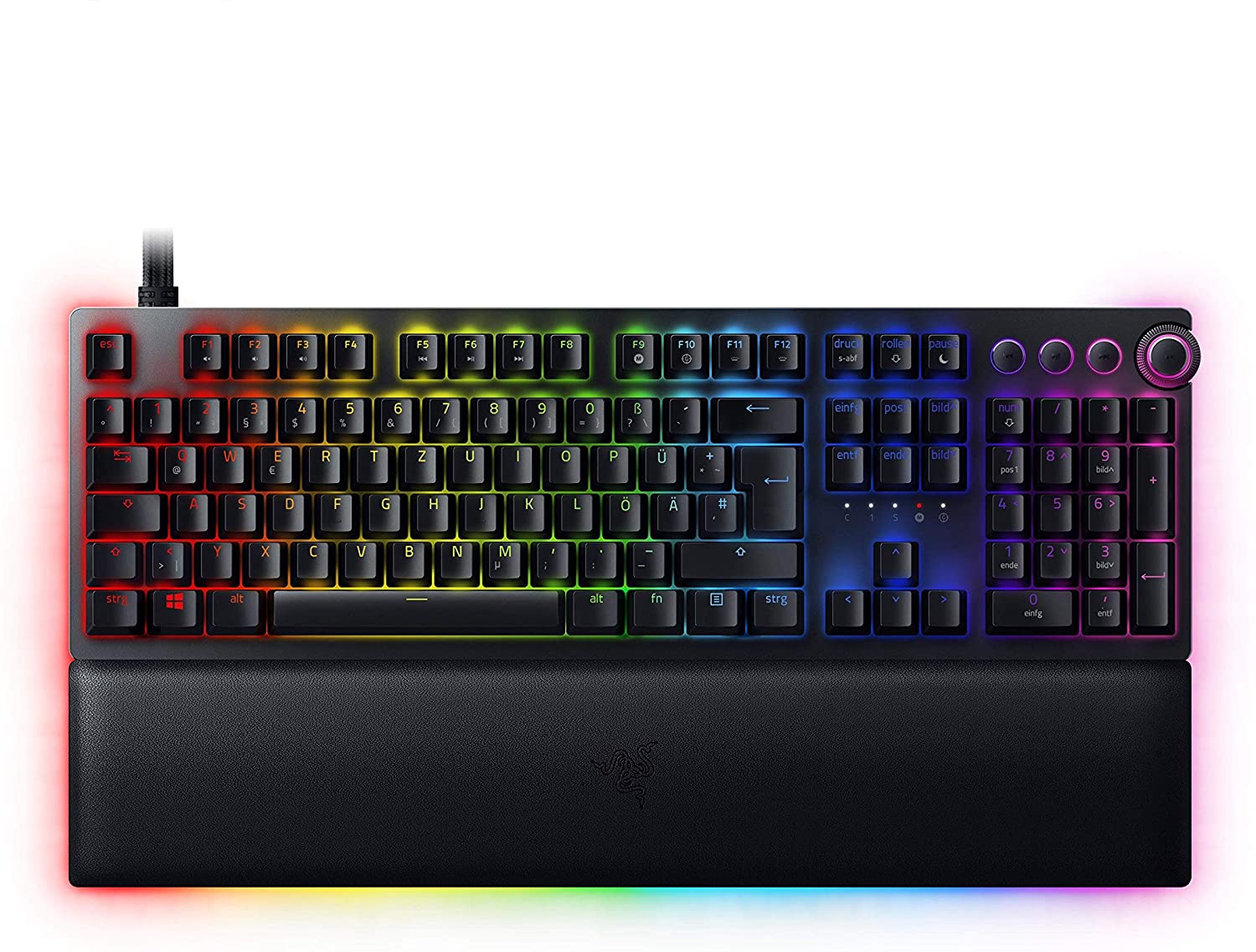 Razer Huntsman V2 Analog Gaming Keyboard Optical Switches RGB USB-C DEU Layout QWERTZ