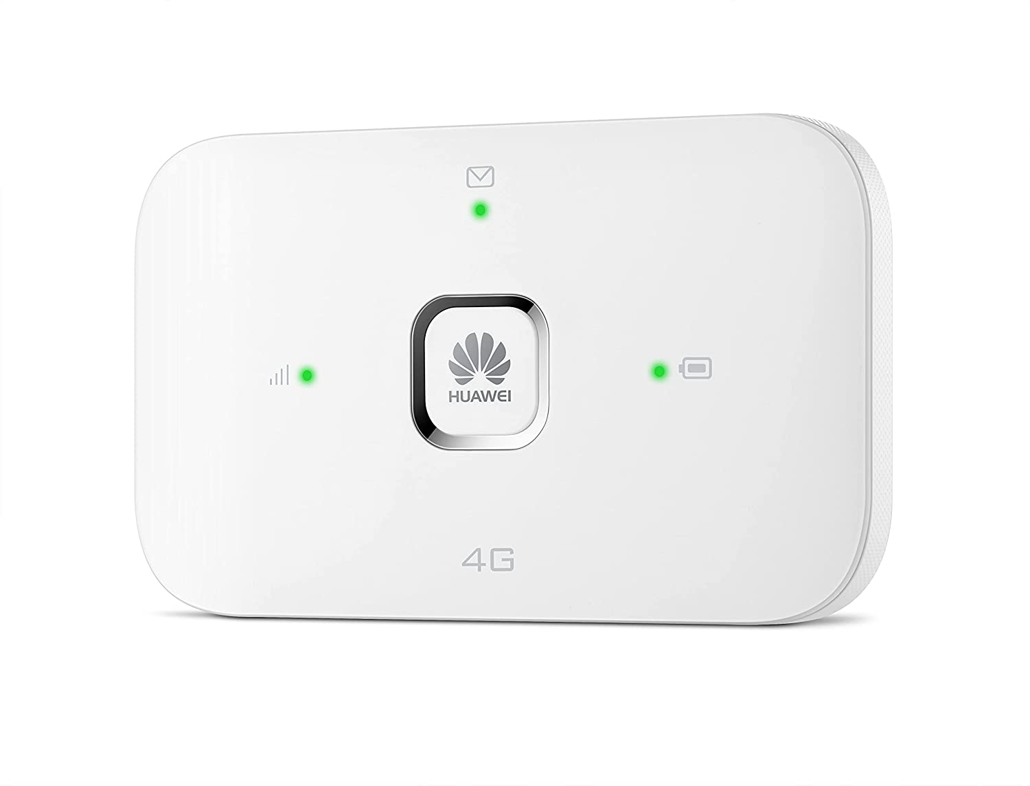 HUAWEI Mobile WiFi E5576 Mobiler WLAN-Router 4G LTE (CAT4), Download-Geschwindigkeit bis zu 150 Mbit/s, 1500 mAh Akku, Keine Konfiguration erforderlich, tragbares WLAN, Weiß