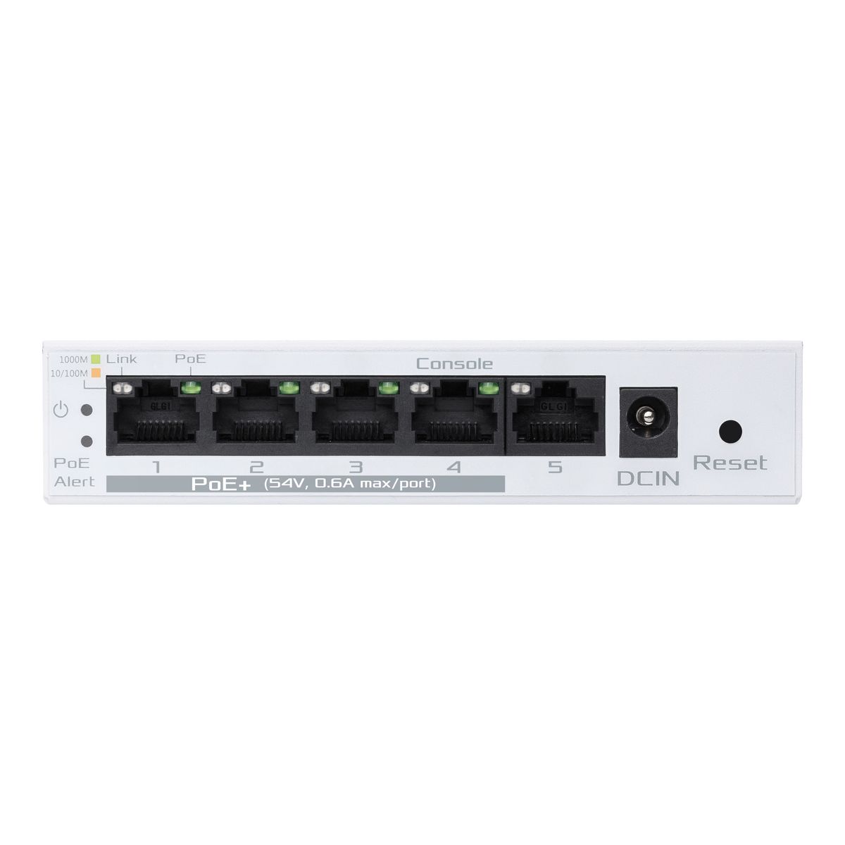 ASUS ExpertWiFi EBP15 Managed PoE+-Switch 5x Gigabit, 4x PoE+ 60W Gesamt, 54V DC, Weiß