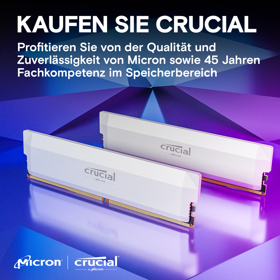 Crucial CP2K16G60C36U5W Pro DDR5 Arbeitsspeicher 32 GB (2 x 16 GB) 6000 MHz CL36 1,35 V XMP 3.0 EXPO