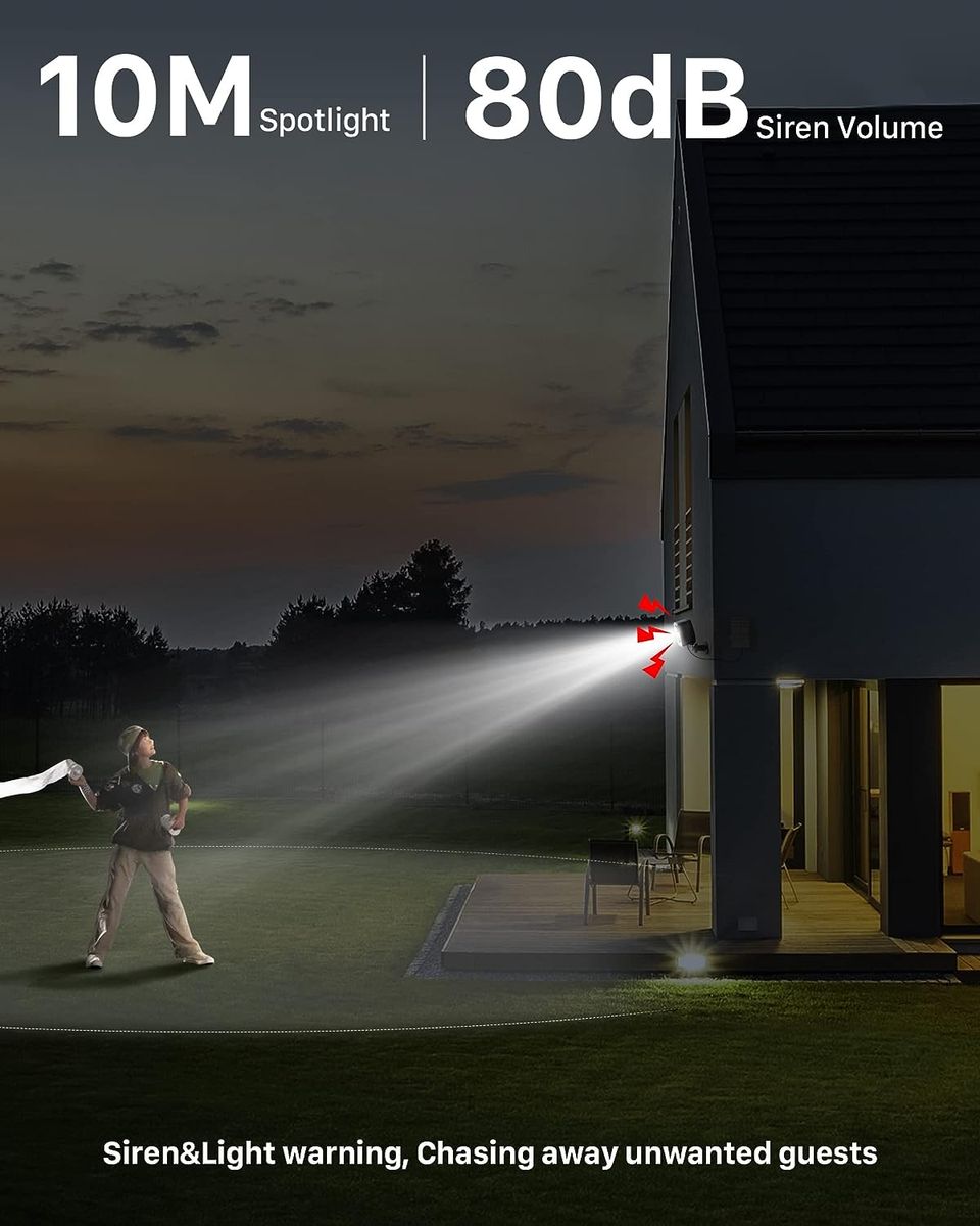 IHOXTX Überwachungskamera Aussen Akku Solar: Kamera Überwachung Aussen WLAN mit Bunte Nachtsicht - PIR Bewegungserkennung - 2-Wege-Audio - IP66 wasserdicht - Ganzjähriger ununterbrochener Schutz Schwarz