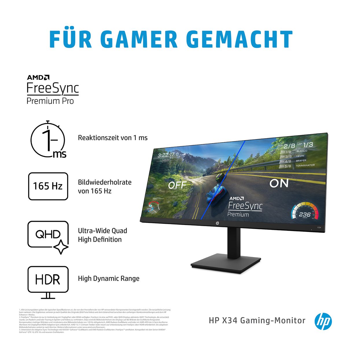 HP X34 WQHD 86,4 cm 34" 3440 x 1440 Pixel Wide Quad HD HP X34 WQHD 86,4 cm 34" 3440 x 1440 Pixel Wide Quad HD